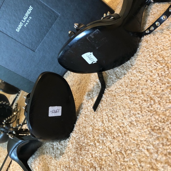 NEW Saint Laurent Studded Strass Jane Sandal - Picture 6 of 6